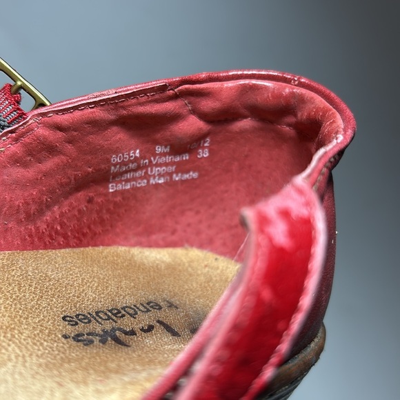 Clarks Bendables Women's Red Leather Sandals - Picture 7 of 9